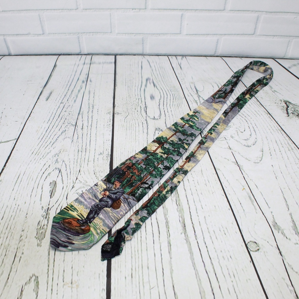 Vintage Tango By Max Raab Silk Fishing Neck Tie - Picture 3 of 8